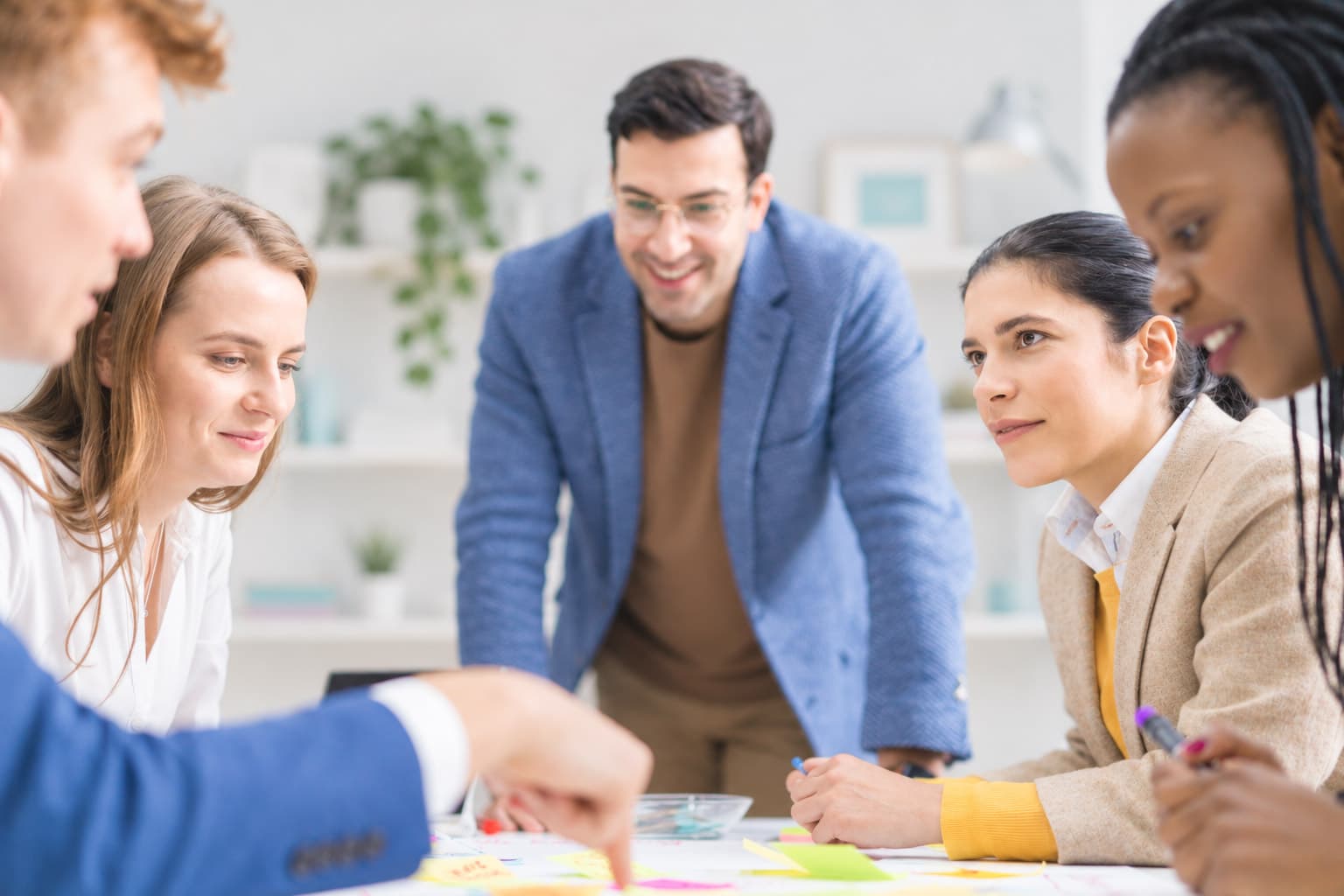 Group of researchers brainstorming