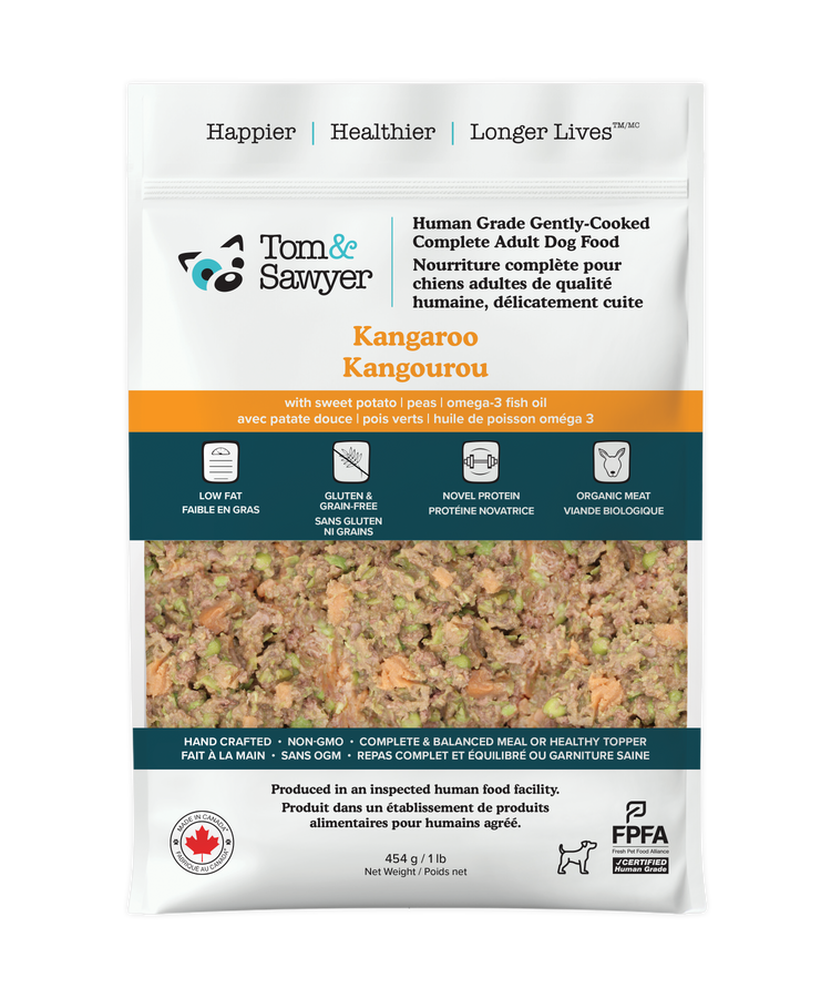 Kangaroo Low Fat Ingredients | Healthy Dog Meals | Tom&Sawyer